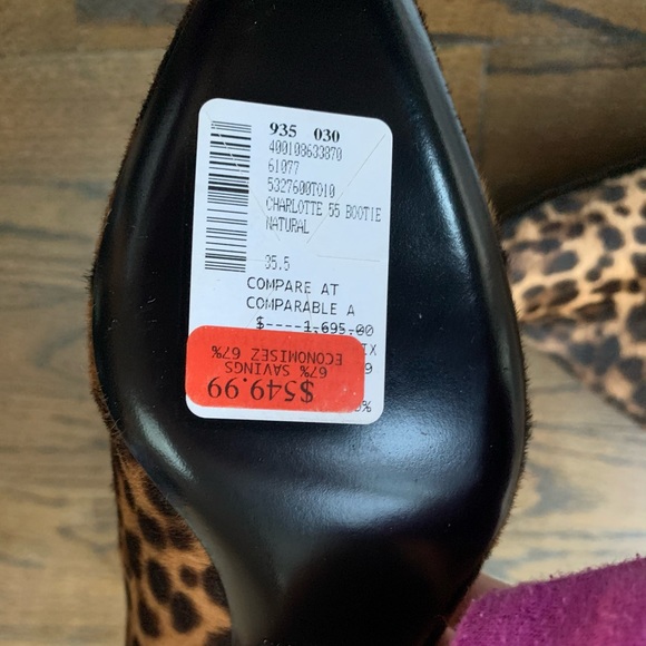 New Saint Laurent Charlotte Calf Hair Ankle Boot - Picture 14 of 16